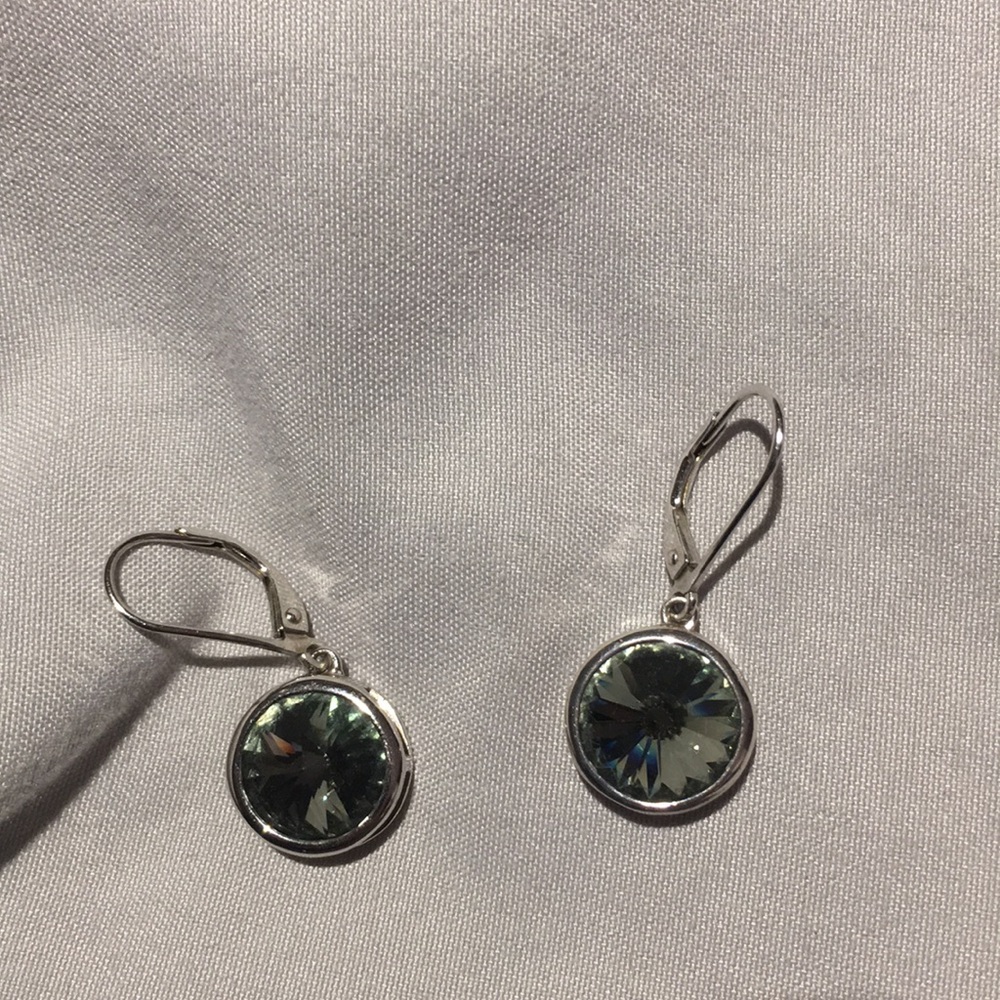 925 GREY CZ earrings